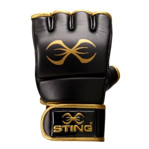 Sting 2-Piece Training Gloves Black and Gold Medium